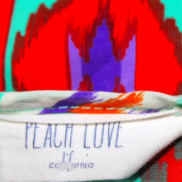 Peach Love Boho Print 3/4 Sleeve Blouse - Size M, Artsy & Vibrant - Picture 7 of 7